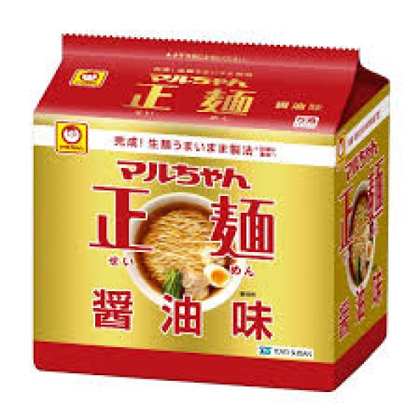 Photo1: マルちゃん正麺　しょうゆ味5p／Maruchan　Sei-men　Soja taste Ramen　　5p (1)