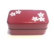 Photo2: 長角2段弁当箱　採光　さくら　赤/　2-Stage Lunch Box　Sakura　Red (2)