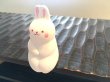 Photo3: お座りウサギ　白　/　Sitting Lucky Rabbit　White (3)