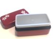 Photo3: 長角2段弁当箱　採光　さくら　赤/　2-Stage Lunch Box　Sakura　Red (3)