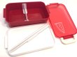 Photo3: Gourmet Meal LunchBox　Red　（Chopsticks incl.） (3)