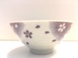 Photo1: Ricebowl　　Sakura　Lila/　御飯茶碗　さくら吹雪　紫 (1)