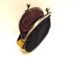 Photo1: まち付きがまぐち丸型フラットタイプ/Coin purse　Roundbase with gusset Black＆Yellow (1)