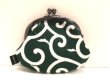 Photo1: がまぐち（小）　丸型フラットタイプ/Coin purse　Roundbase・Flat type　Arabesque Green (1)
