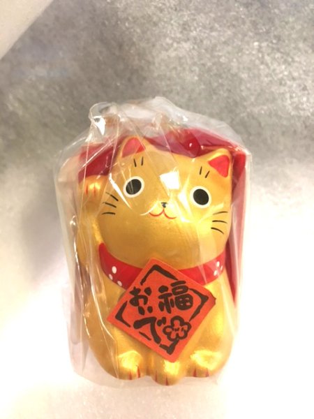 Photo1: 招き猫（ゴールド）/ComeCome Cat Gold (1)