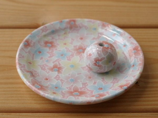 Photo1: Incense dish and stand set / 　香たて　はんなり (1)